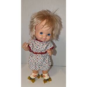 Vintage 15" Mattel Baby Skates Doll Works Vintage Outfit Skates